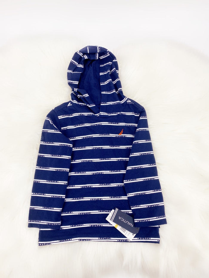 Nautica Toddler Boys Hooded Logo-Stripe Sweatshirt, Size 3T by Vanessa Jane