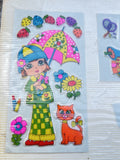 Fluffy Adorables 1980 Vintage Stickers Three Dimensional by Vanessa Jane