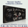 Till Death Do Us Part Skeleton Couple Sign III by Tailored Canvases