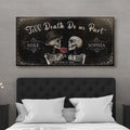 Till Death Do Us Part Skeleton Couple Sign III by Tailored Canvases