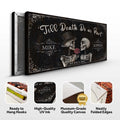 Till Death Do Us Part Skeleton Couple Sign III by Tailored Canvases