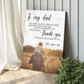 To My Dad Thank You Happy Father's Day Sign by Tailored Canvases