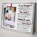To My Daughter Marriage Message Sign by Tailored Canvases