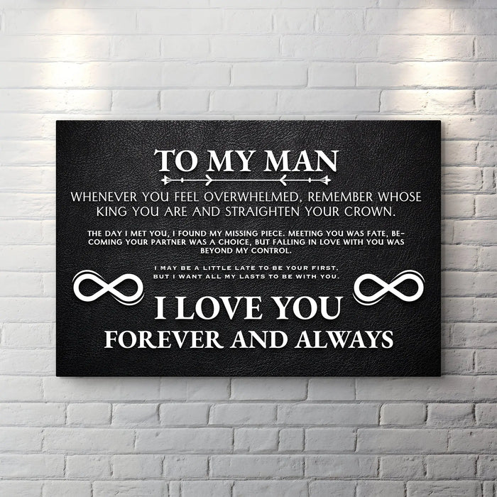 To My Man Father's Day Gift Sign II by Tailored Canvases