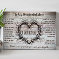 To My Wonderful Mom Happy Mother's Day Sign by Tailored Canvases