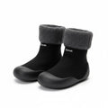 Toddler Sock Shoes with Rubber Soles | Fleece Winter Barefoot Shoes by ozznekshoes