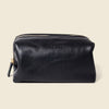 Leather Toiletry Bag - Black