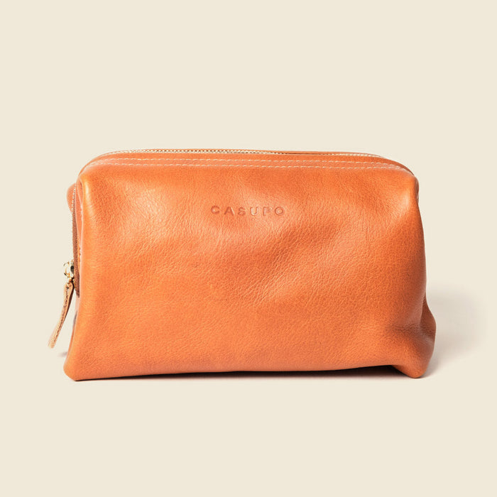 Leather Toiletry Bag - Natural by CASUPO