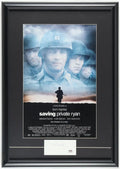Tom Hanks Signed "Saving Private Ryan" Custom Framed Cut Display (Beckett & PSA) by Price Is Right Miami