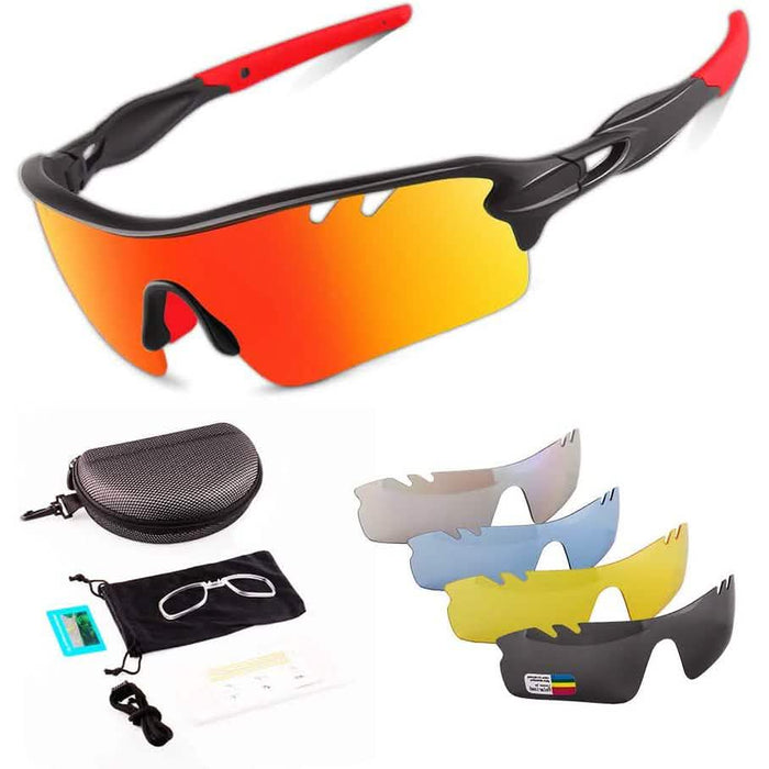 Toneoesol Polarized Sports Sunglasses with 5 Interchangeable Lenses by DailySale