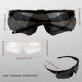 ToopMount Tactical Eyewear Anti Fog, ANSI Z87.1 Shooting Glasses with 3 Interchangeable Lens (Refurbished) by DailySale