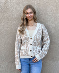 Leopard Cardigan With Pockets - Taupe by Boutique 23