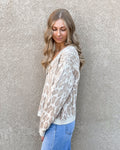 Leopard Cardigan With Pockets - Taupe by Boutique 23