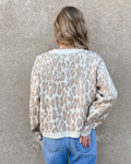 Leopard Cardigan With Pockets - Taupe by Boutique 23