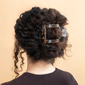 Tortoise Large Flat Square Hair Clip by TELETIES