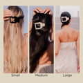 Tortoise Large Flat Square Hair Clip by TELETIES