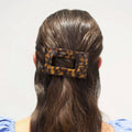 Tortoise Medium Flat Rectangle Hair Clip by TELETIES