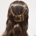 Tortoise Small Flat Rectangle Hair Clip by TELETIES