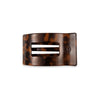 Tortoise Small Flat Rectangle Hair Clip