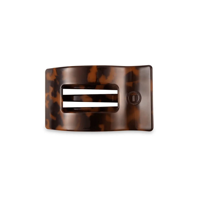 Tortoise Small Flat Rectangle Hair Clip by TELETIES