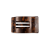 Tortoise Small Flat Rectangle Hair Clip