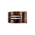 Tortoise Small Flat Rectangle Hair Clip by TELETIES