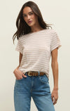 Tourist Striped Tee | Natural Heather