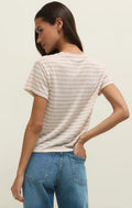 Tourist Striped Tee | Natural Heather by Boutique 23
