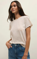 Tourist Striped Tee | Natural Heather by Boutique 23