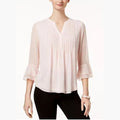 Charter Club Petite Double Ruffle Solid Pintuck Top , Petite PP by Vanessa Jane