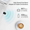 TP-Link AC1300 USB WiFi Adapter(Archer T3U)- 2.4G/5G Dual Band Wireless Network Adapte (Refurbished) by DailySale