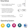 TP-Link USB WiFi Adapter for Desktop PC with 2.4GHz/5GHz High Gain Antenna (Refurbished) by DailySale