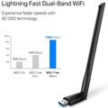 TP-Link USB WiFi Adapter for Desktop PC with 2.4GHz/5GHz High Gain Antenna (Refurbished) by DailySale