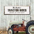 Tractor Rides Sign by Tailored Canvases