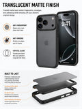 Translucent Matte Case for iPhone 17 Pro, Slim Shockproof Cover, 10FT Military Grade Drop Protection, Anti-Scratch Bumper, Black by Generic
