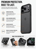 Translucent Matte Case for iPhone 17 Pro, Slim Shockproof Cover, 10FT Military Grade Drop Protection, Anti-Scratch Bumper, Black by Generic