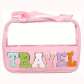 Transparent Letter Pattern Makeup Bag with Handle by DailySale