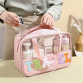 Transparent Letter Pattern Makeup Bag with Handle by DailySale