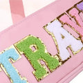 Transparent Letter Pattern Makeup Bag with Handle by DailySale