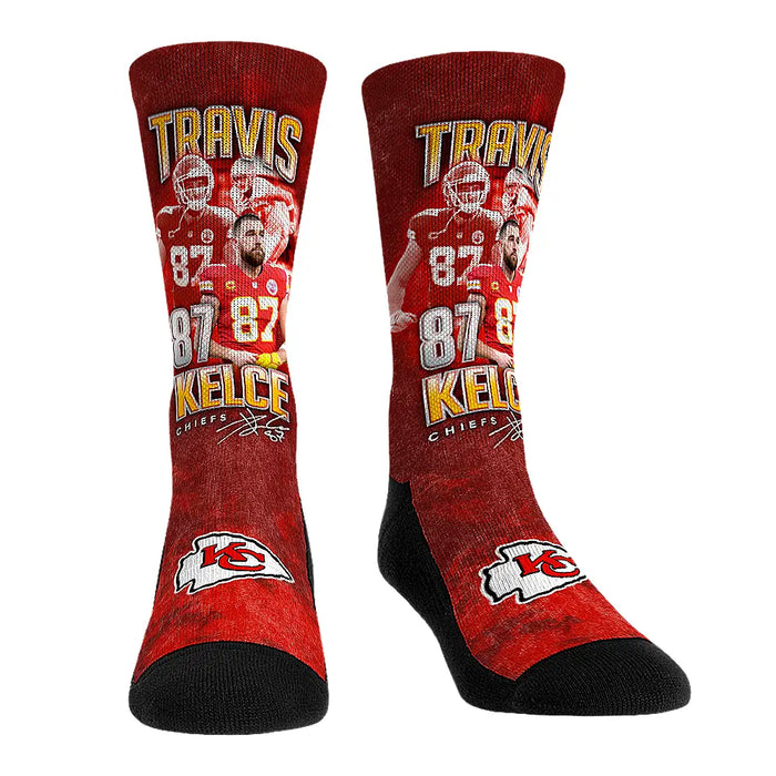 Travis Kelce - Kansas City Chiefs - Retro Photo by Rock 'Em Socks
