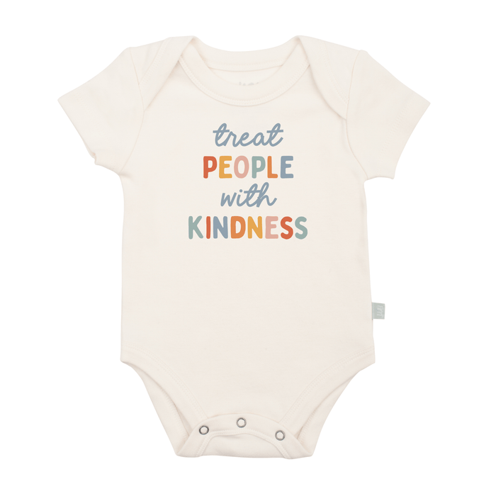graphic bodysuit | treat people with kindness by Finn + Emma