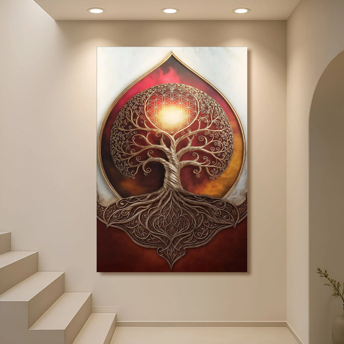 Tree of Life: Sacred Geometry Abstract Wall Art by Tailored Canvases