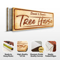 Treehouse Sign, Unique Baby Boy Gift, Tree House Wall Art, Tree House Sign, Tree House Lover Gift Sign Decor by Tailored Canvases