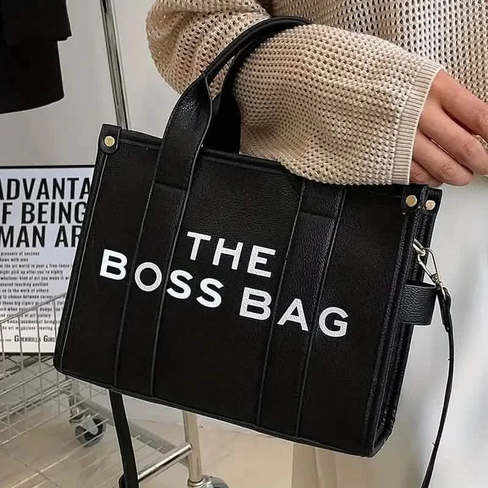 Trendy Leather Tote Bag Small Personalized Top Handle Crossbody Handbags by DailySale