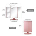 Tri-fold Vanity Makeup LED USB Touch Screen 10X Magnifing Mirror by DailySale