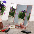 Tri-fold Vanity Makeup LED USB Touch Screen 10X Magnifing Mirror by DailySale