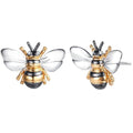 Tri-Tone Bumble Bee Stud Earrings Made with Swarovski Elements by DailySale