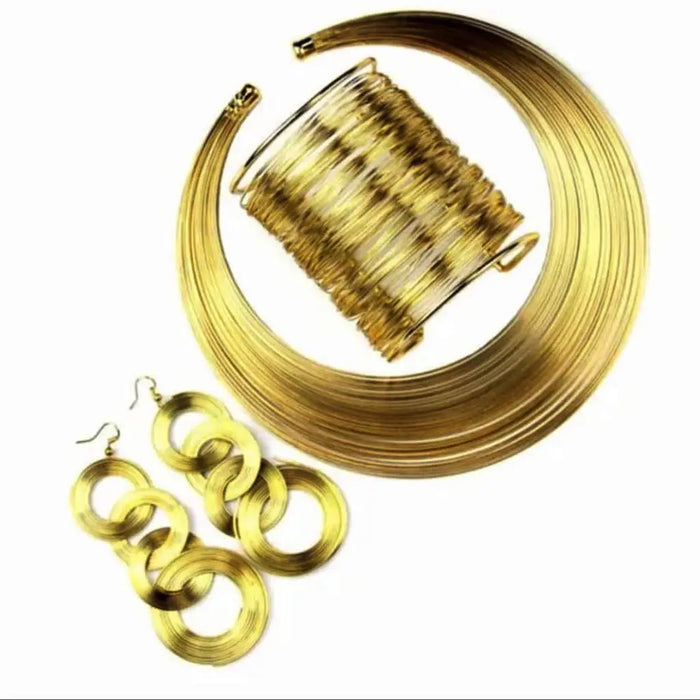 Tribal African Coil Choker by Duma Mbili LLC