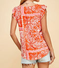 Tribal Printed Sleeveless Top - Pink by Boutique 23
