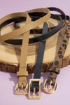 Triple Skinny Vegan Leather Belt